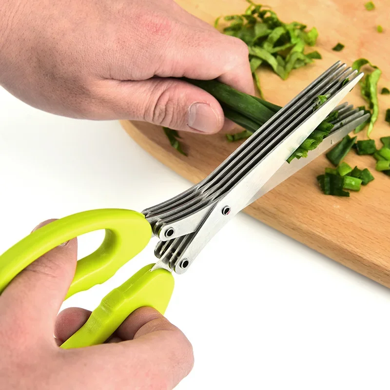 Home Cooking Help - Muti-Layers Kitchen Scissors Stainless Steel Vegetable