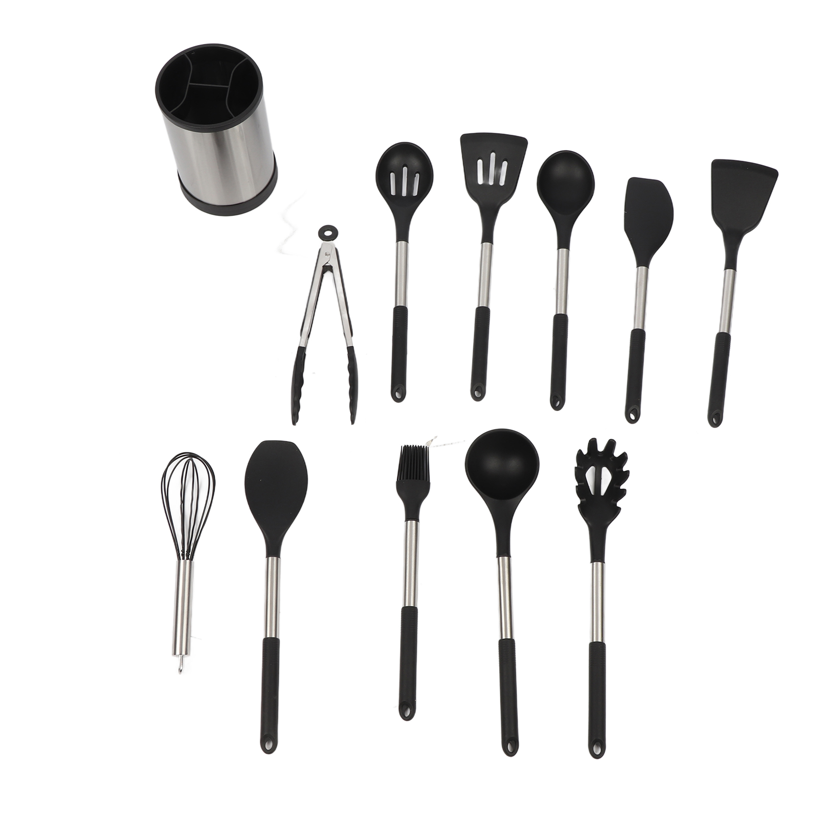 Home Cooking Utensil Set - Kitchen Utensils Set Silicone Stainless Steel