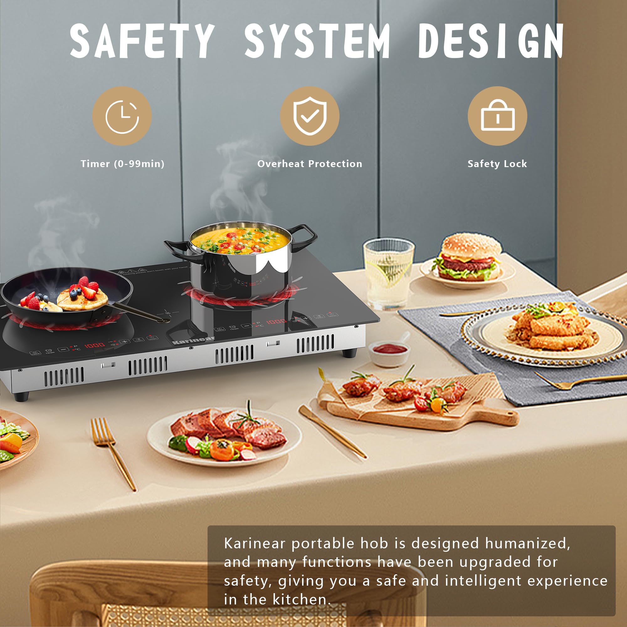 Karinear 2 Burner Electric Sto - Hot Pot Portable Dual ulasan dan harga
