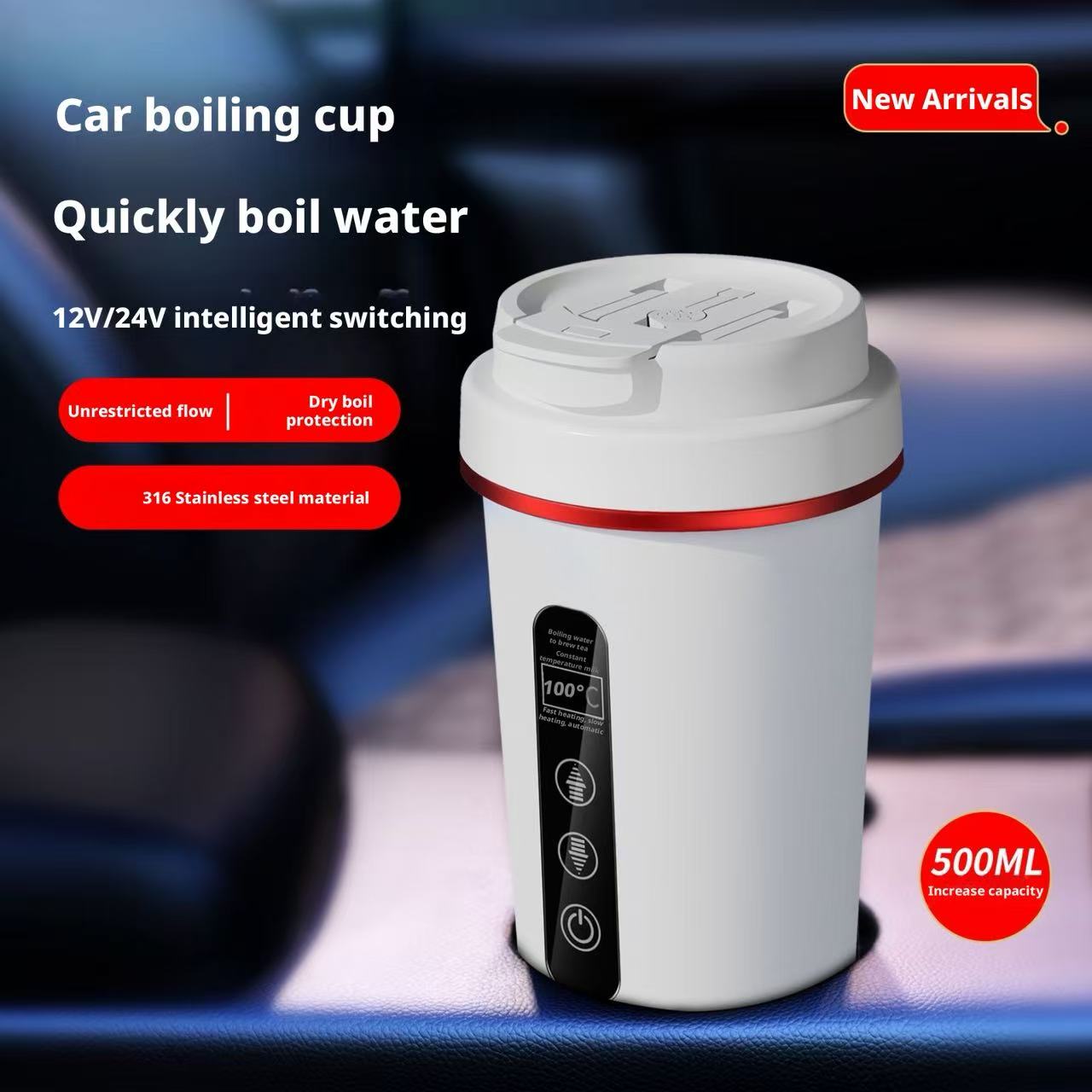 Portable Car Electric Kettle 1 - Hot Pot Portable Dual ulasan dan harga