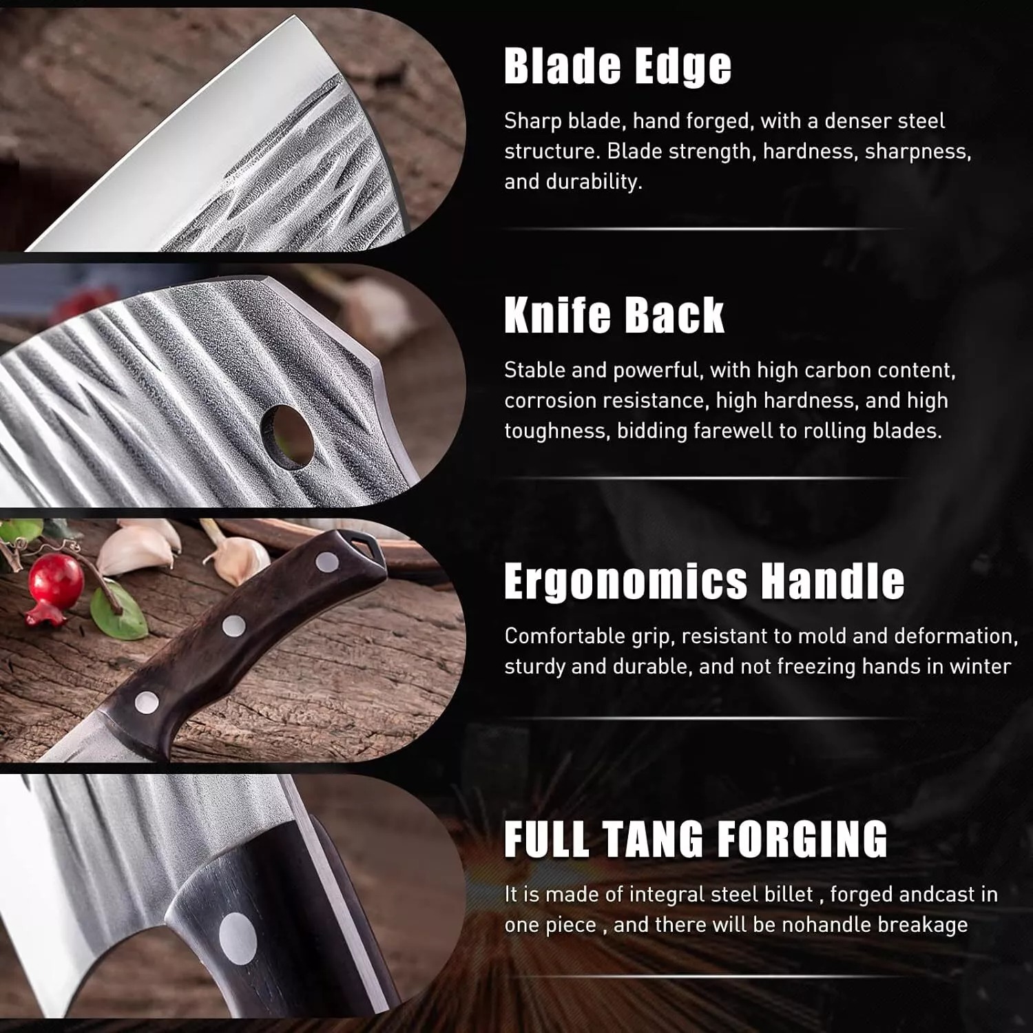 1PC Forged kitchen knife, hous - Wok Carbon Steel ulasan dan harga