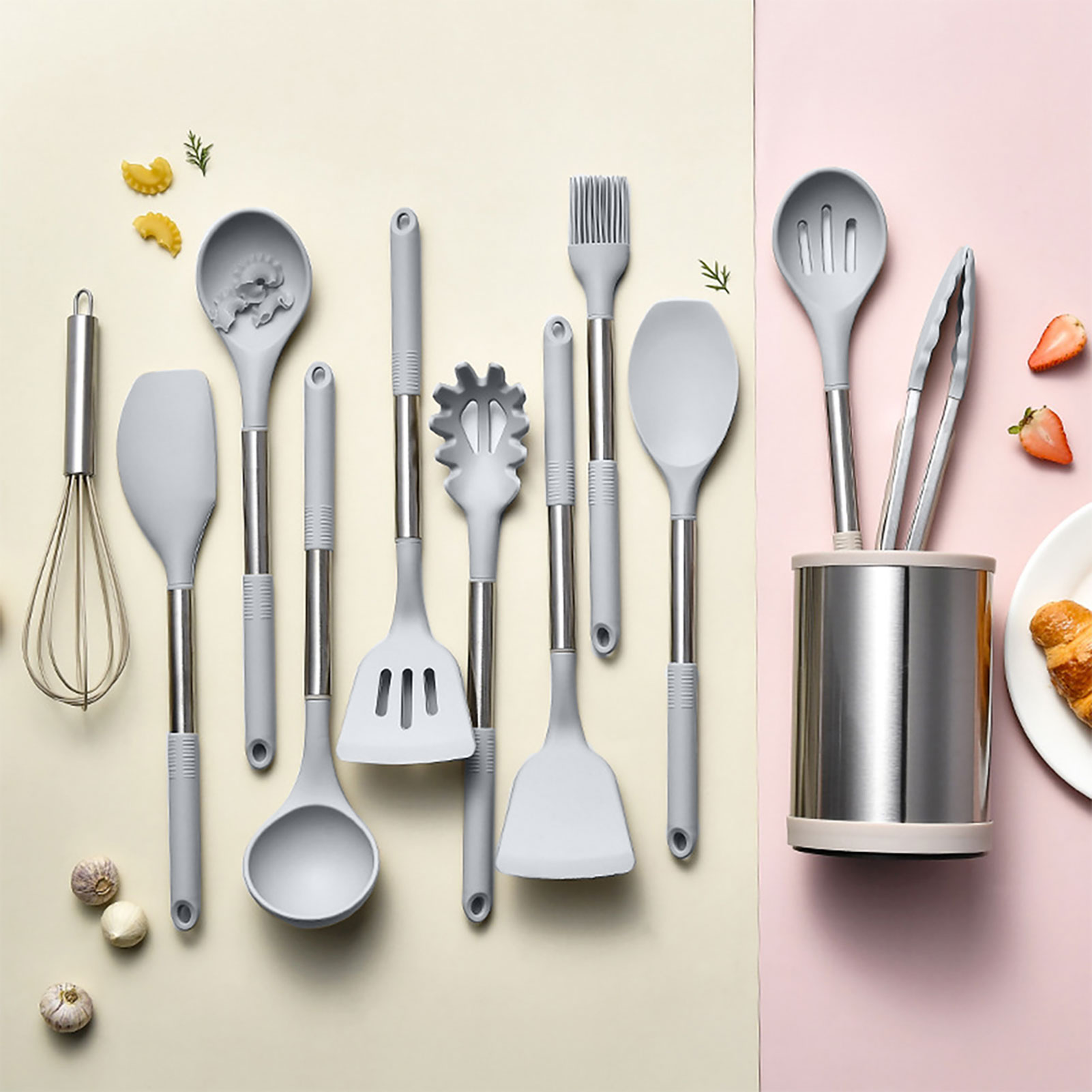 Kitchen Utensils Set Silicone  - Home Cooking Utensil Set ulasan dan harga