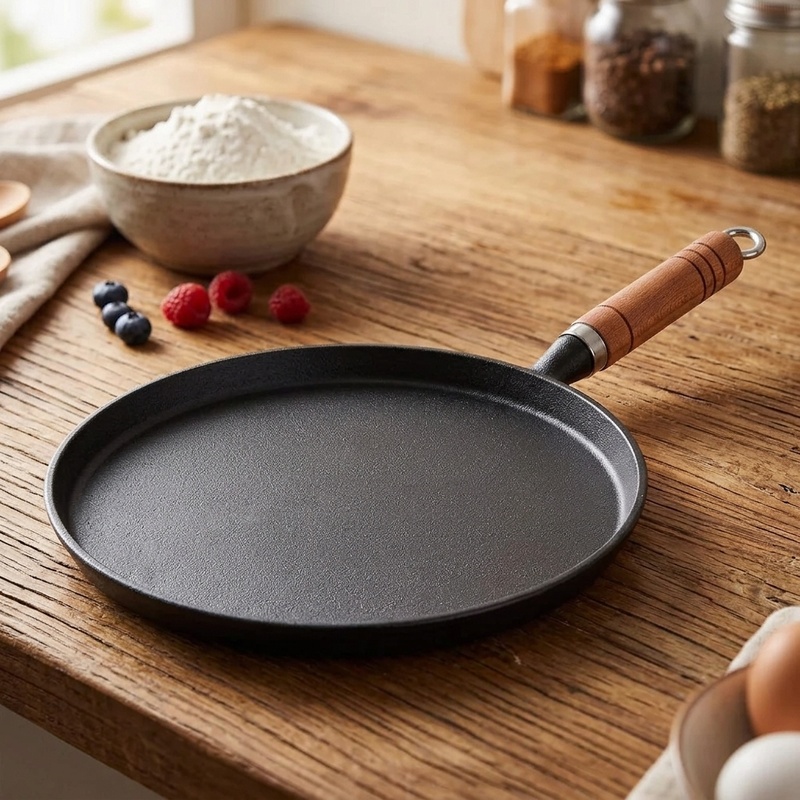 20/23/26cm Cast Iron Frying Pa - Crepe Pan Nonstick ulasan dan harga