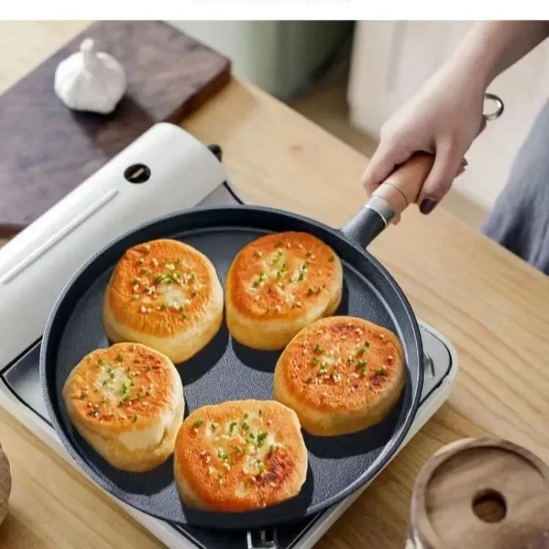20/23/26cm Cast Iron Frying Pa - Crepe Pan Nonstick ulasan dan harga