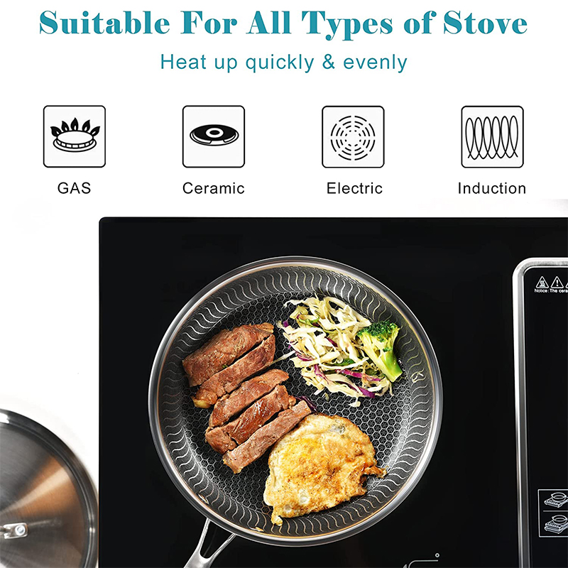 LMETJMA Stainless Steel Frying - Crepe Pan Nonstick ulasan dan harga