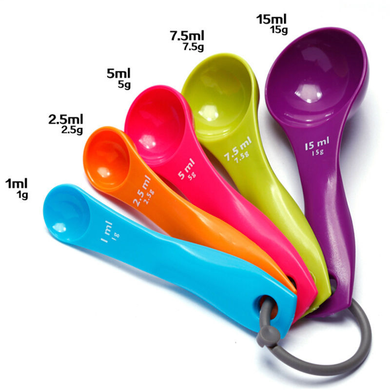 5Pcs Salt Oil Spoon Lovely Kit - Home Cooking Utensil Set ulasan dan harga