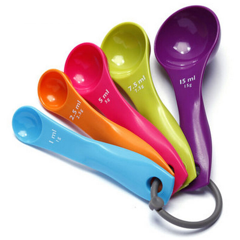 5Pcs Salt Oil Spoon Lovely Kit - Home Cooking Utensil Set ulasan dan harga