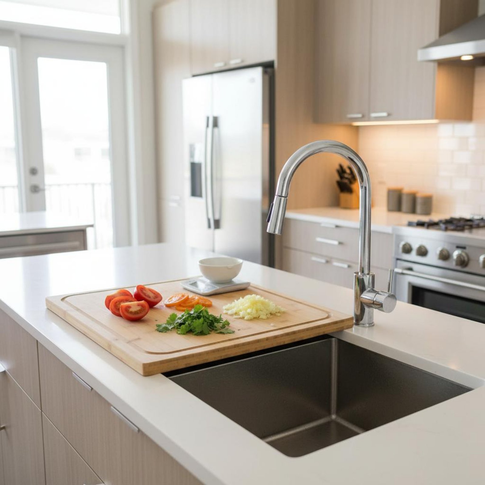 Over the Sink Cutting Board Mu - Home Cooking In ulasan dan harga
