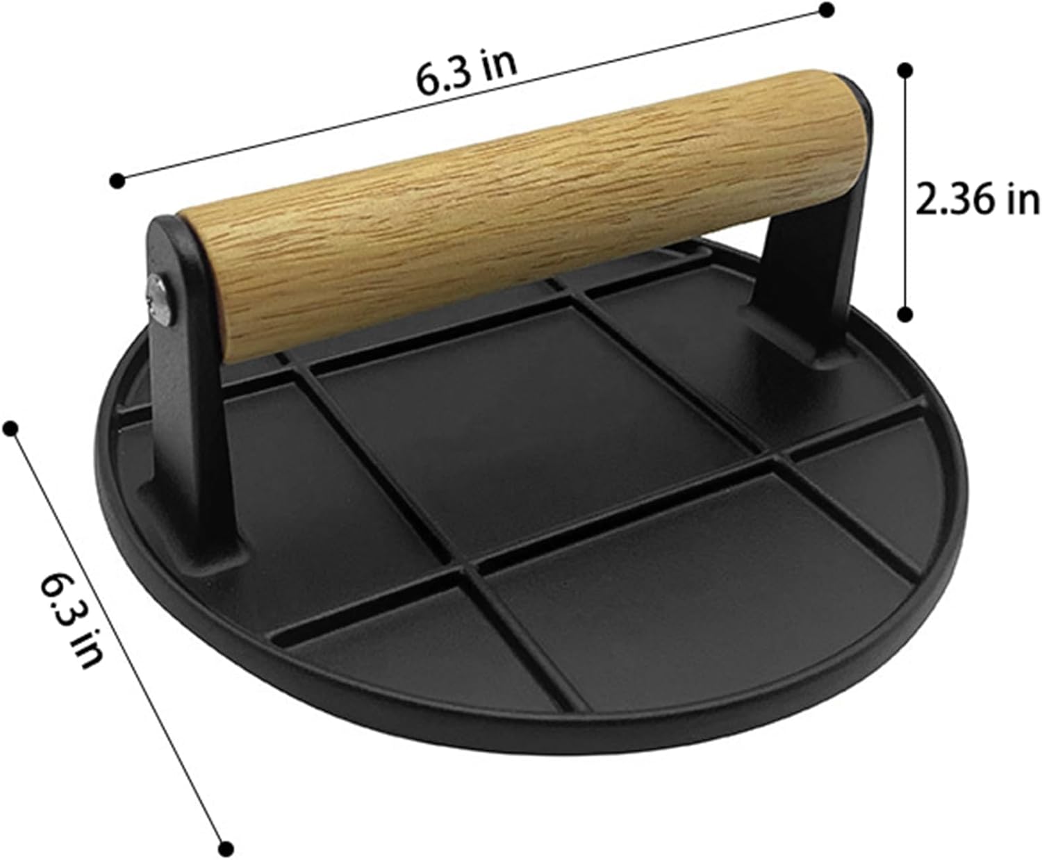 Smashed Burger Press with Wood - Crepe Pan Nonstick ulasan dan harga