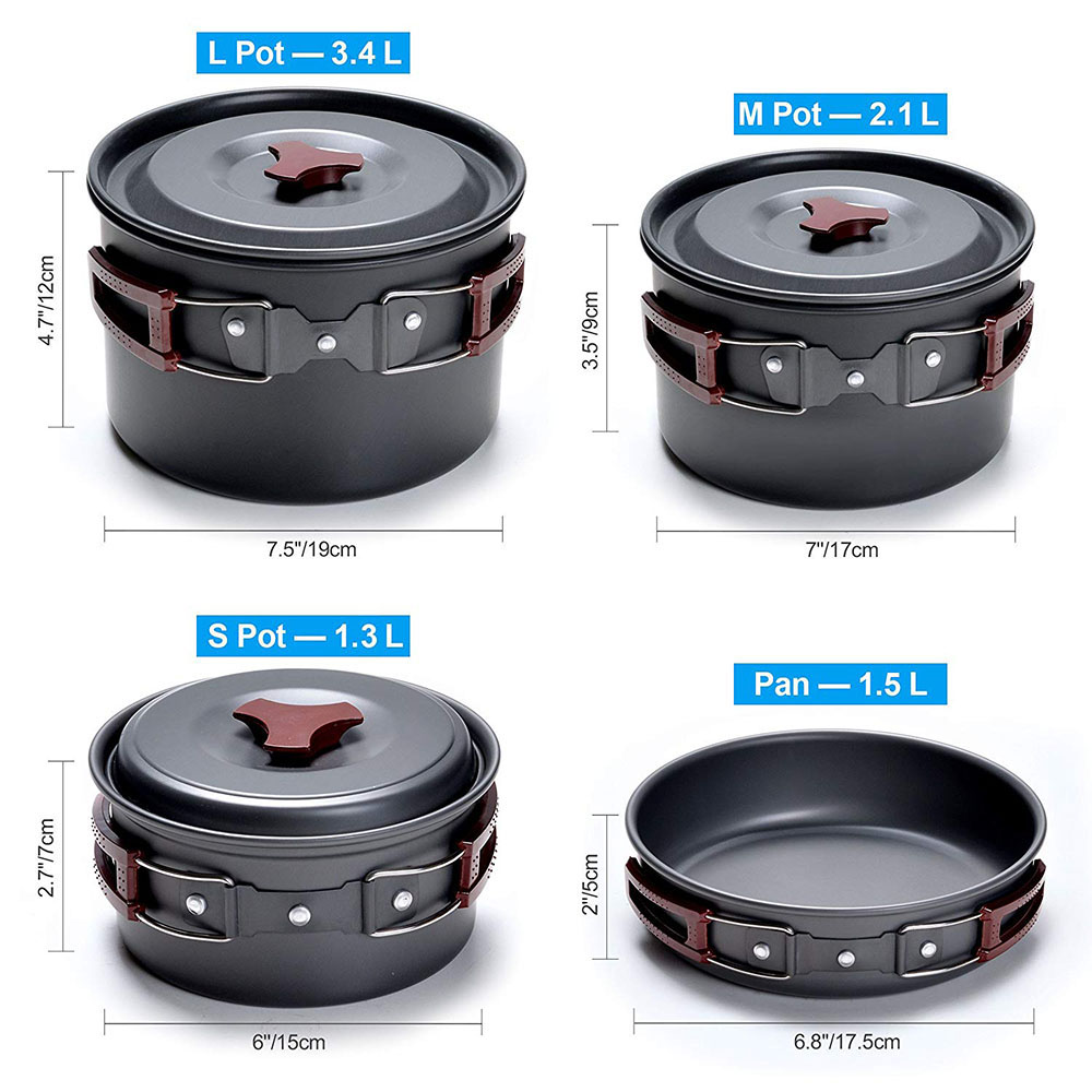 Outdoor Camping Cookware Kit N - Crepe Pan Nonstick ulasan dan harga